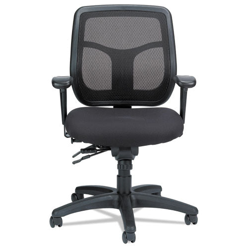 Apollo Multi-function Mesh Task Chair, Supports Up To 250 Lb, 18.9  To 22.4  Seat Height, Silver Seat back, Black Base Hot on Sale