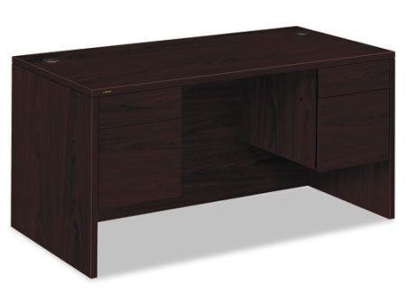 10500 Series Double 3 4-height Pedestal Desk, Left And Right: Box file, 60  X 30  X 29.5 , Mahogany Sale