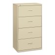 400 Series Lateral File, 4 Legal letter-size File Drawers, Putty, 30  X 18  X 52.5  Fashion