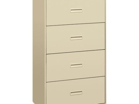 400 Series Lateral File, 4 Legal letter-size File Drawers, Putty, 30  X 18  X 52.5  Fashion