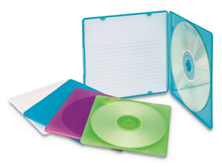 Slim Cd Case, Assorted Colors, 10 pack For Sale