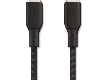 Boost Charge Braided Usb-c To Usb-c Cable, 100 W Power Delivery, 6.6 Ft, Black Discount