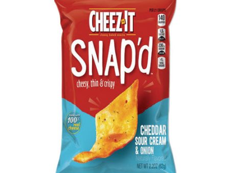 Cheez-it Snap d Crackers, Cheddar Sour Cream And Onion, 2.2 Oz Pouch, 6 pack Supply