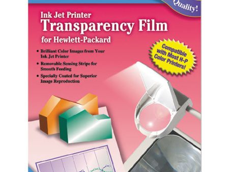 Quick-dry Color Inkjet Transparency Film With Handling Strip, 8.5 X 11, 50 box Online Sale