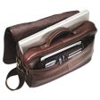 Leather Flapover Case, Fits Devices Up To 15.6 , Leather, 16 X 6 X 13, Brown Hot on Sale