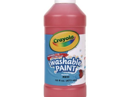 Washable Paint, Red, 16 Oz Bottle Online now