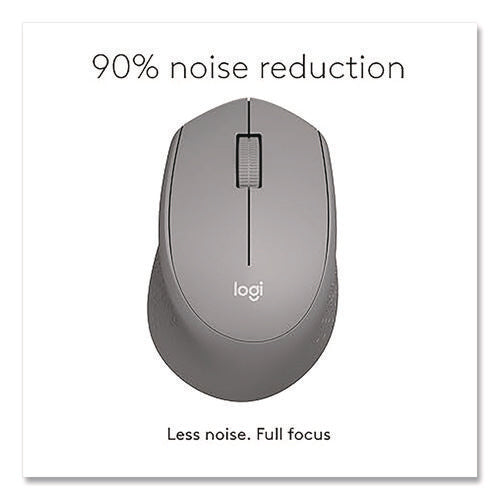 M330 Silent Plus Mouse, 2.4 Ghz Frequency 33 Ft Wireless Range, Right Hand Use, Gray Hot on Sale