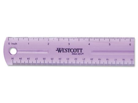 12  Jewel Colored Ruler, Standard metric, Plastic Hot on Sale