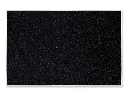 Aluminum-frame Recycled Rubber Bulletin Boards, 60.5  X 36.5 , Confetti Surface, Satin Aluminum Frame For Sale