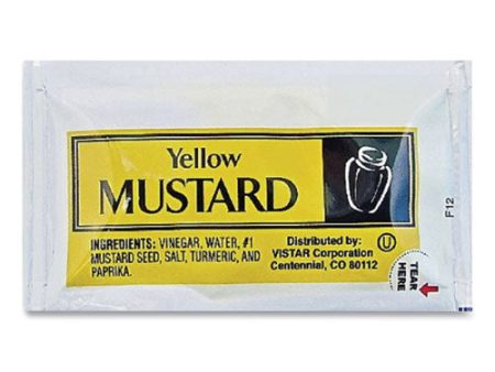 Condiment Packets, Mustard, 0.16 Oz Packet, 200 carton Online Hot Sale