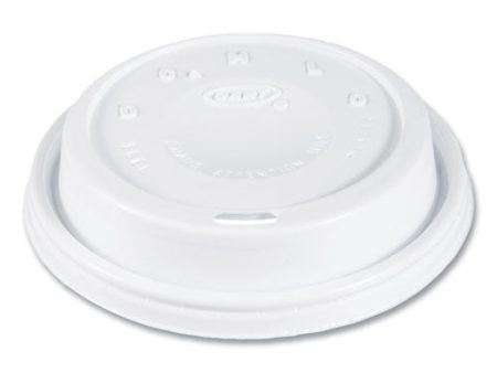 Cappuccino Dome Sipper Lids, Fits 12 Oz To 24 Oz Hot Cups, Plastic, White, 1,000 carton Sale