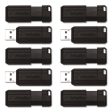 Pinstripe Usb 2.0 Flash Drive, 64 Gb, Black, 10 pack For Cheap