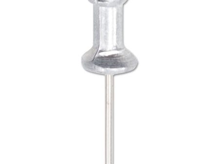 Aluminum Head Push Pins, Aluminum, Silver, 0.63 , 100 box Sale