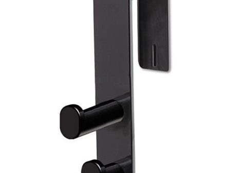 Plastic Coat Hook, 2-hook, 1.75 X 6.5 X 7.75, Black Hot on Sale