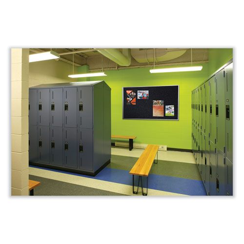 Aluminum-frame Recycled Rubber Bulletin Boards, 60.5  X 36.5 , Confetti Surface, Satin Aluminum Frame For Sale