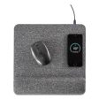 Powertrack Plush Wireless Charging Mouse Pad With Wrist Rest, 11.8 X 11.6, Gray Online Hot Sale