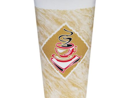 Cafe G Foam Hot cold Cups, 20 Oz, Brown red white, 500 carton on Sale