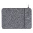 Powertrack Wireless Charging Mouse Pad, 13 X 8.75, Gray Supply