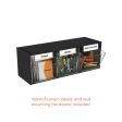 Tilt Bin Interlocking Multi-bin Storage Organizer, 3 Sections, 23.63  X 7.75  X 9.5 , Black clear Cheap