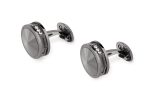 Montegrappa Nerouno Linea Cufflinks - with Rim Embellisment and Matching Metal Inlay -IDNLCLIZ Online Hot Sale