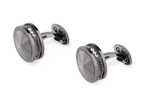 Montegrappa Nerouno Linea Cufflinks - with Rim Embellisment and Matching Metal Inlay -IDNLCLIZ Online Hot Sale