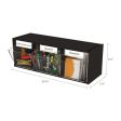 Tilt Bin Interlocking Multi-bin Storage Organizer, 3 Sections, 23.63  X 7.75  X 9.5 , Black clear Cheap