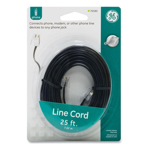 Line Cord, Plug plug, 25 Ft, Black Fashion