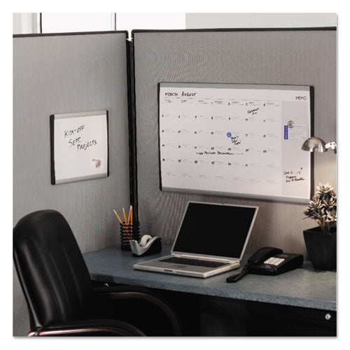 Arc Frame Cubicle Board, Magnetic Dry Erase, 14  X 11 , White Surface, Satin Aluminum Frame For Cheap