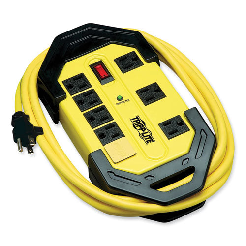 Protect It! Industrial Safety Surge Protector, 8 Ac Outlets, 12 Ft Cord, 1,500 J, Yellow black Discount