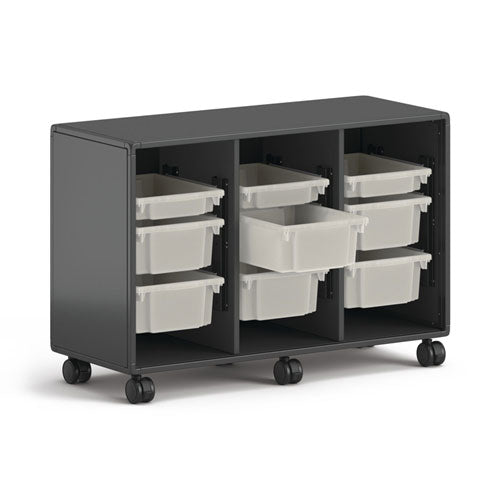 Class-ifi Tote Storage Cabinet, Three-wide, 46.63  X 18.75  X 31.38 , Charcoal Gray Online Sale