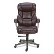 Alera Birns Series High-back Task Chair, Supports Up To 250 Lb, 18.11  To 22.05  Seat Height, Brown Seat back, Chrome Base Fashion