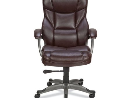 Alera Birns Series High-back Task Chair, Supports Up To 250 Lb, 18.11  To 22.05  Seat Height, Brown Seat back, Chrome Base Fashion