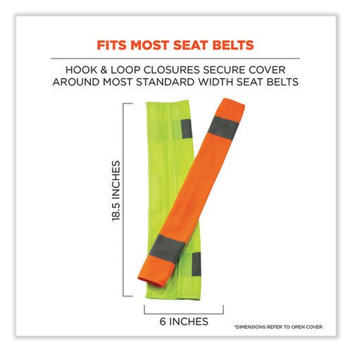 Glowear 8004 Hi-vis Seat Belt Cover, 6  X 18.5 , Orange Sale