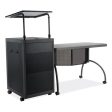 Teacher s Workpod Desk And Lectern Kit, 68  X 24  X 41 , Charcoal Gray Discount