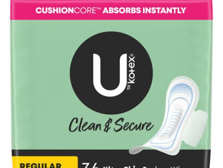 U By Kotex Security Regular Ultrathin Pad With Wings, Unscented, 36 pack Online