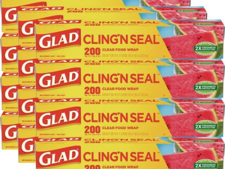 Cling n Seal Plastic Food Wrap, 200 Sq Ft, 12 Rolls carton Online Hot Sale