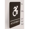 Ada Sign, Accessible, 6 X 9, Black Face, White Graphics Sale