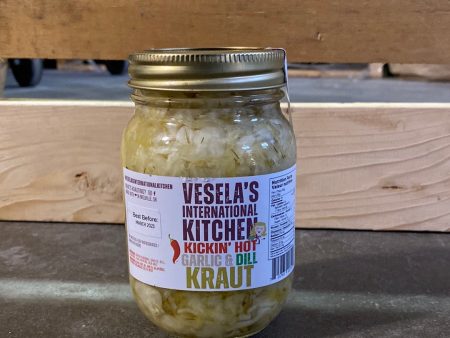 Vesela s Kickin  Hot Garlic & Dill Kraut (500ml) on Sale