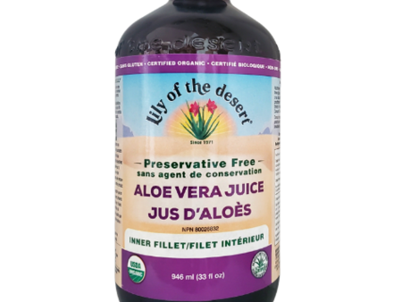 Lily of the Desert Inner Fillet Aloe Vera Juice (glass) 946ml For Sale