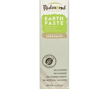 Earth Paste Spearmint Toothpaste - Unsweetened (113g) Supply