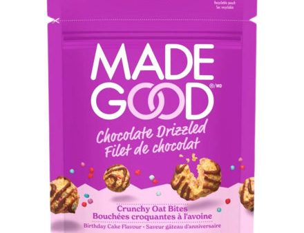 MadeGood Chocolate Drizzled Crunchy Oat Bites - Birthday Cake (100g) Online