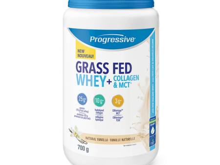 Progressive Grass-Fed Whey + Collagen & MCT Natural Vanilla (700g) on Sale