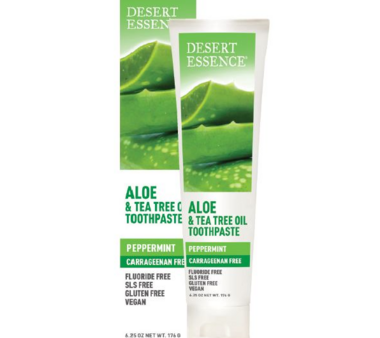 Desert Essence Aloe & Tea Tree Oil Toothpaste Peppermint (176g) Online