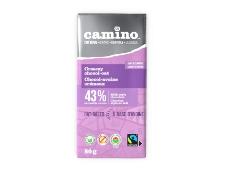 Camino Creamy Chocol-oat 43% Oat-Based Chocolate Bar (80g) Supply