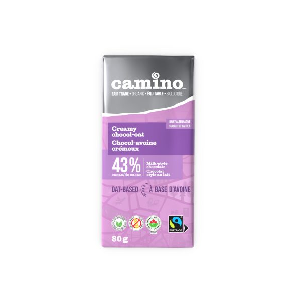 Camino Creamy Chocol-oat 43% Oat-Based Chocolate Bar (80g) Supply